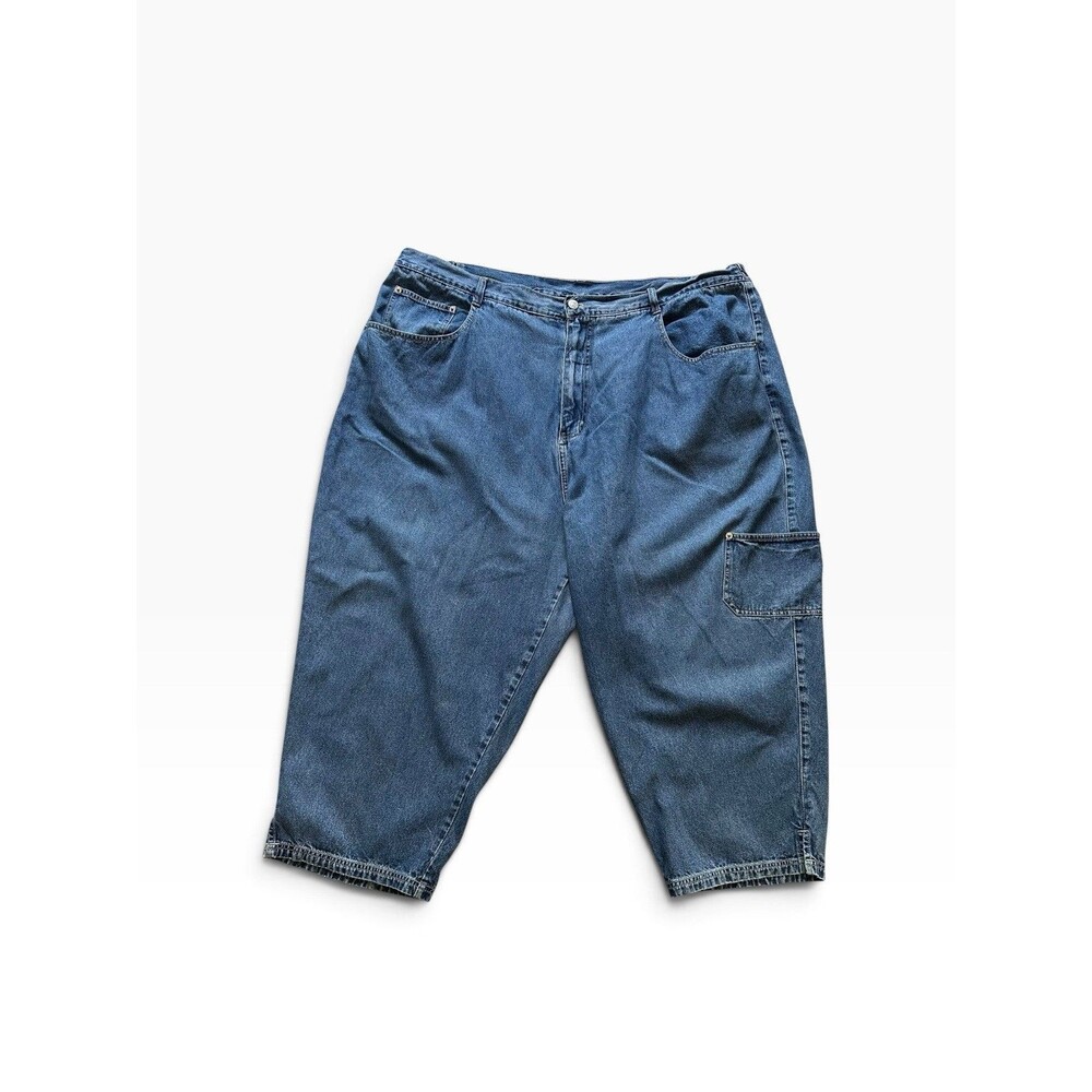 Denim & Co Carpenter Cargo Cropped Jeans 3X Plus Size Y2K Skater Grunge Denim